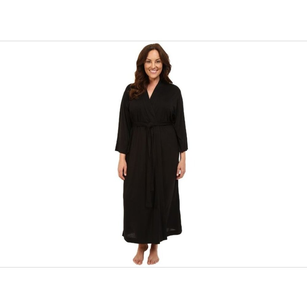 NWT NEW Natori Shangri-La Robe Black 2x $98 Luxurious - Picture 5 of 10